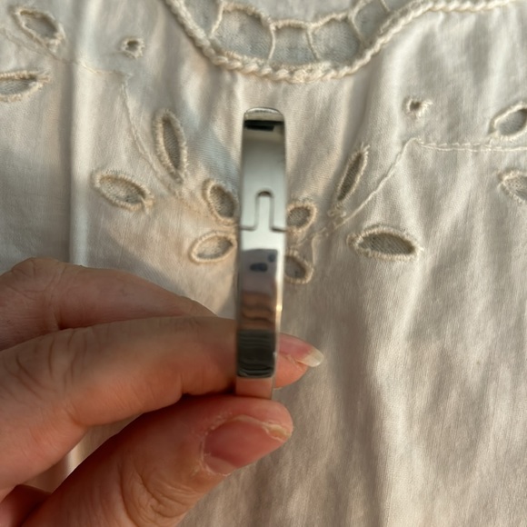 Vintage Mexico Silver Various Genuine Opals Bangle Bracelet - Picture 6 of 15